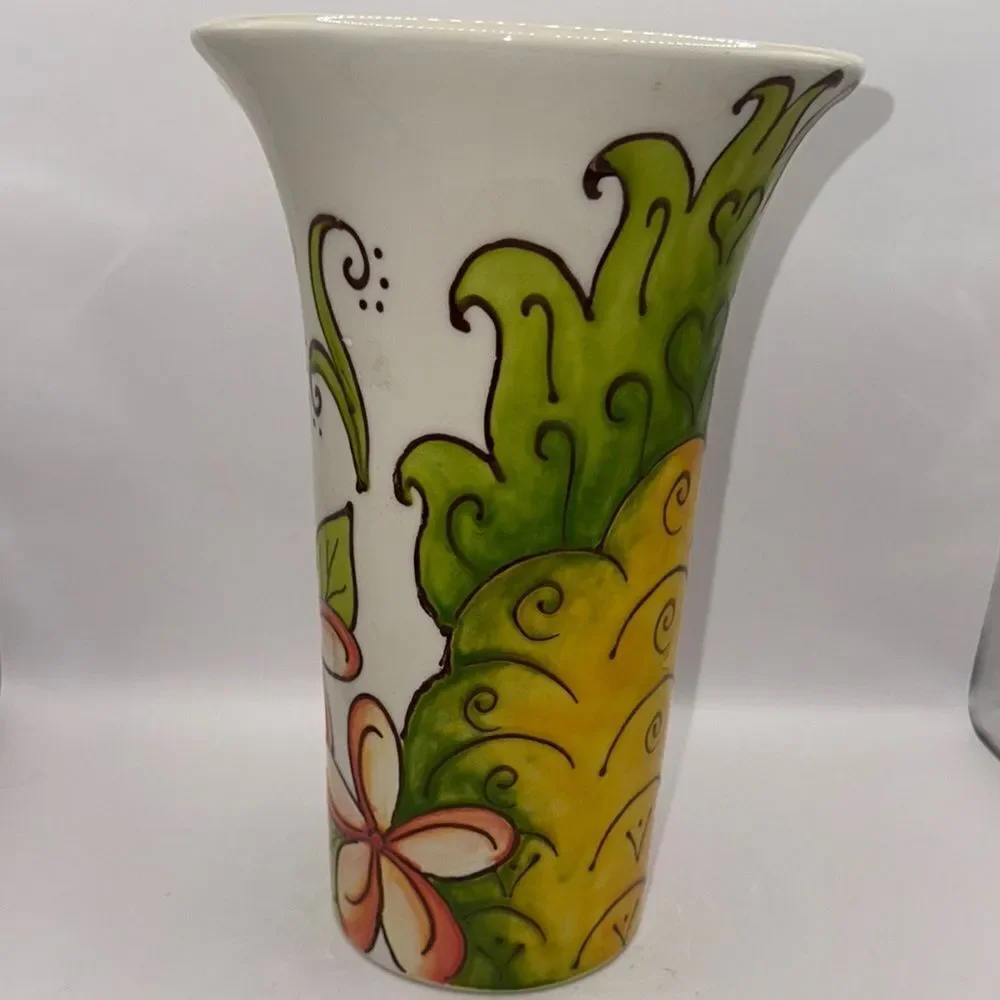 Banana Patch Studio Aloha Floral Hibiscus Vase -